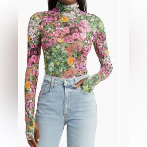 NWT - AFRM semi-sheer turtleneck long sleeve